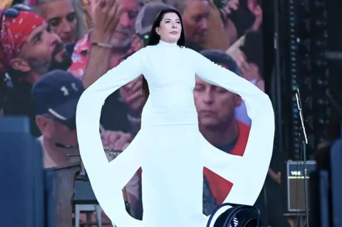 Getty Images Marina Abramovic on the Pyramid Stage