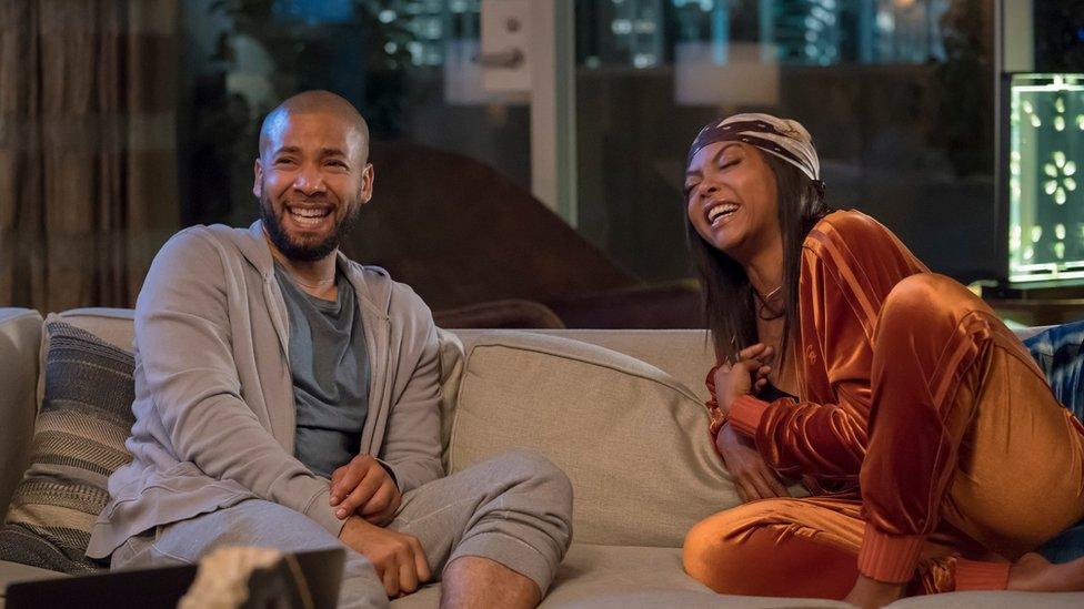 Jussie Smollett and Taraji P Henson in Empire