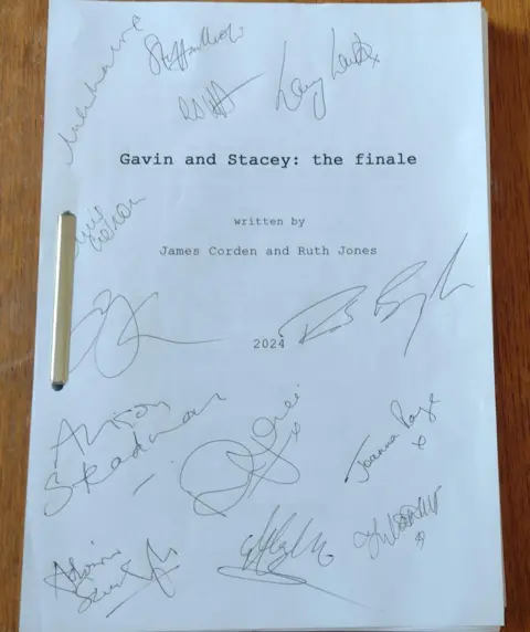 Theatre Shed Gavin and Stacey: the finale script with signatures from all of the main cast members. 